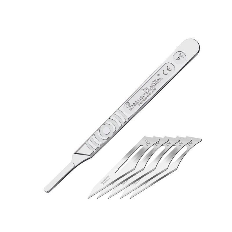 Modelcraft PKN9220 #4 Scalpel Handle &amp; #26 Blades x 5