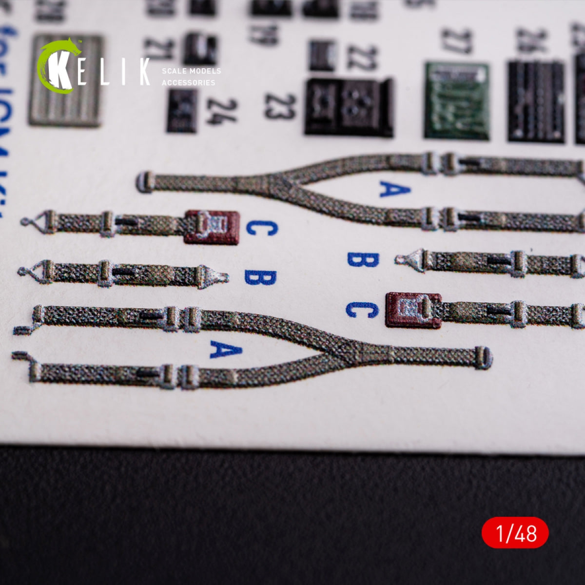 KELIK K48079 O-2A Skymaster interior 3D decals small version for ICM kit 1/48 – image 4