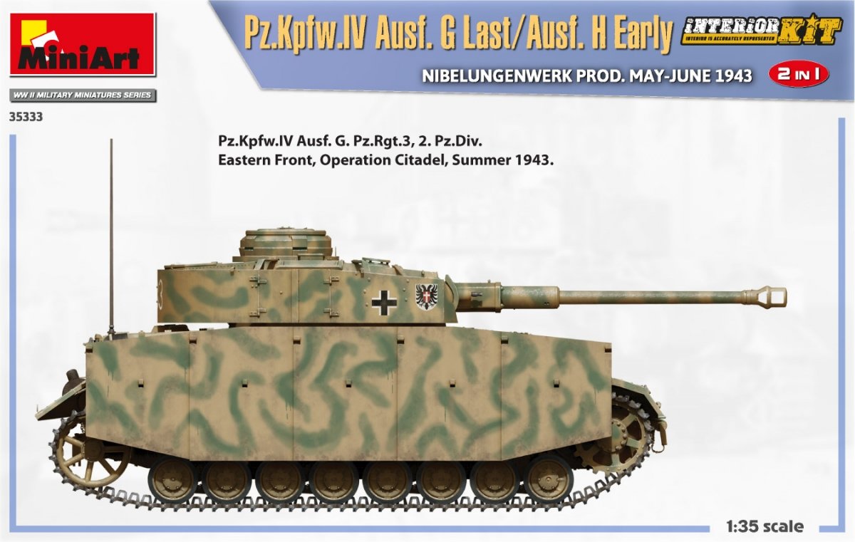 MiniArt 35333 Pz.Kpfw.IV Ausf. G Last/Ausf. H Early. NIBELUNGENWERK PRODUCED BY MAY-JUNE 1943. 2 IN 1 INTERIOR KIT 1/35 – image 8