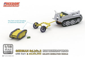Freedom 16002 GERMAN SD.KFZ.2 KETTENKRAFTRAD &amp;amp; SD.KFZ.302 GOLIATH DEMOLITION VEHICLE 1/16 – zdjęcie 6
