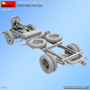 Miniart 35445 GERMAN 3t CARGO TRUCK 3.6-36S EARLY PROD. PmQ-Type 1/35 – obrázek 14