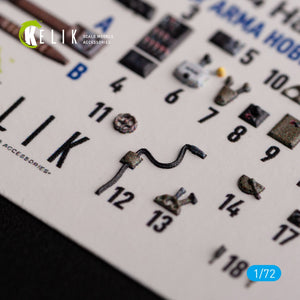 KELIK K72134 Ki-84 Hayate - interior 3D decals for Arma Hobby kit 1/72 – obrázek 6