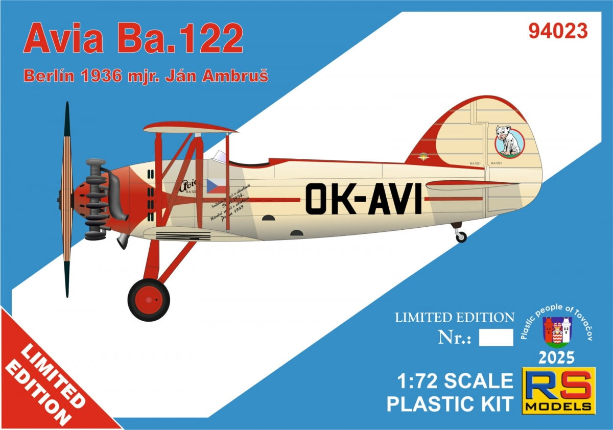 RS Models 94023 Avia Ba.122 Berlin 1936 1/72