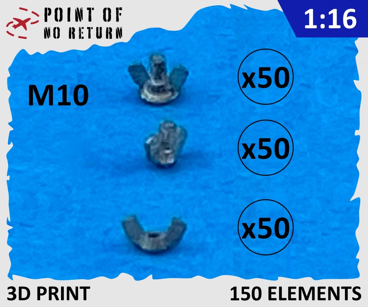 Point of no Return 1623003 M10 wing nuts 1/16
