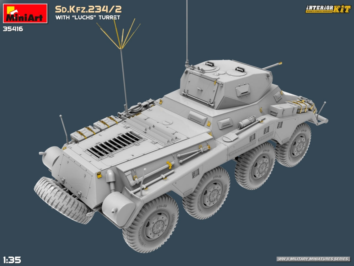 MiniArt 35416 Sd.Kfz.234/2 WITH LUCHS TURRET. INTERIOR KIT 1/35 – imagen 10