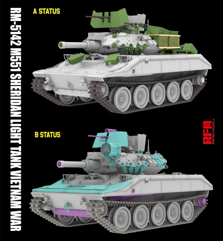 Rye Field Model 5142 M551 Light Tank Sheridan Vietnam War 1/35 – obrázek 2