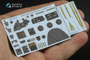 Quinta Studio QD32115 Fairey Swordfish Mk.I 3D-Printed &amp;amp; colored Interior on decal paper (Trumpeter) 1/32 – immagine 7
