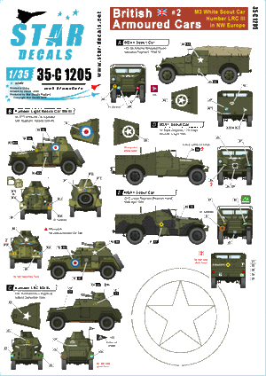 Star Decals 35-C1205 British Armored Cars #2 1/35