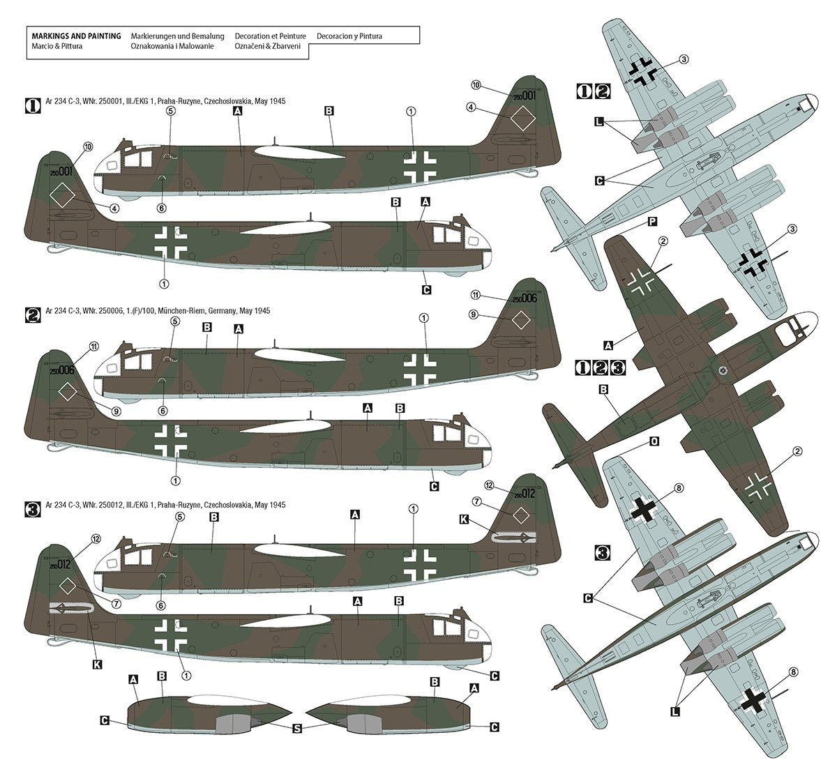 Hobby 2000 72050 Arado Ar 234 C-3 w/ Bombentorpedo Initial Production - Dragon 1/72 – Bild 2