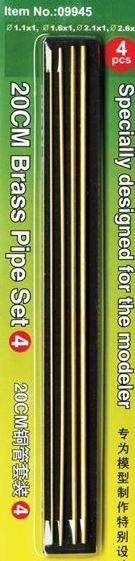 Trumpeter 09945 Brass Pipe Set of 4 - copper pipes