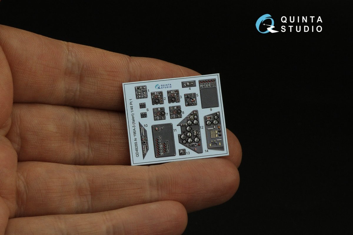 Quinta Studio QD48289 Ar 196A-3 3D-Printed &amp;amp; colored Interior on decal paper (Italeri) 1/48 – image 6