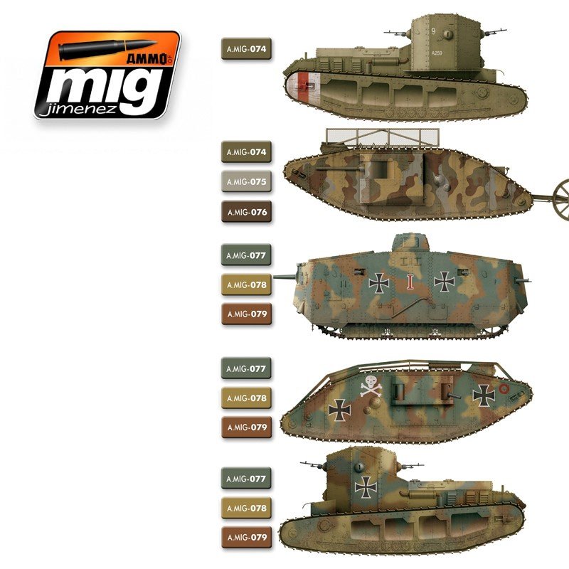 AMMO Mig 7111 WW I British and German Colors 6x17ml – Bild 2
