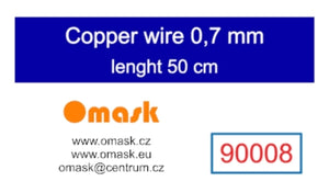 Fil de cuivre Omask 90008, diamètre 0,7 mm, longueur 50 cm