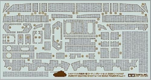 Tamiya 12661 Zimmerit Coating Sheet Panzer IV 1/48
