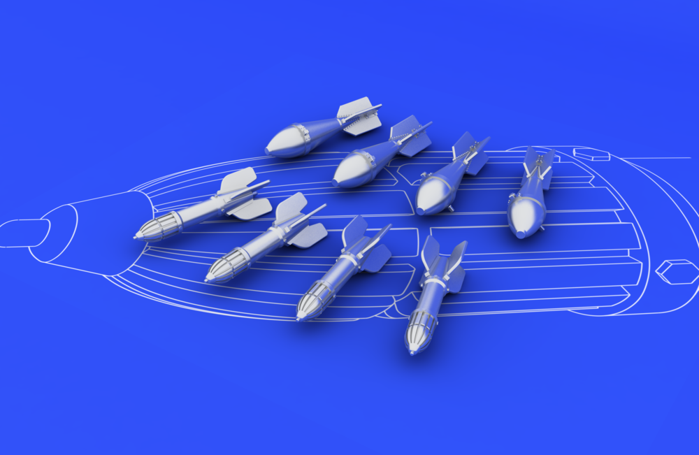 Eduard 648073 Il-2 weapon set (FAB 50, RS 132) 1/48 (Tamiya) – obrázek 2
