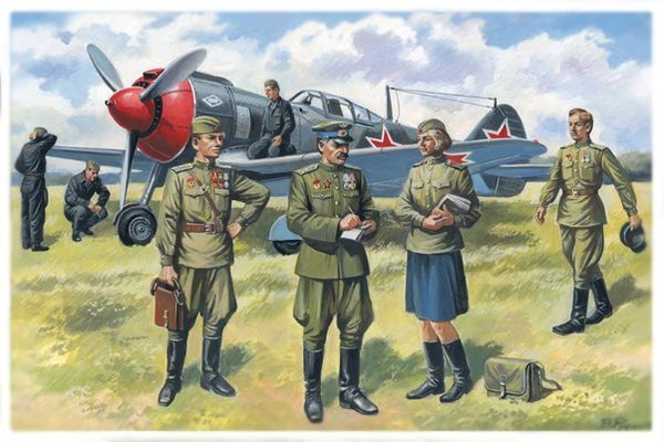 ICM 48084 Soviet Air Force Pilots and Ground Personnel (1943-1945) 1/48