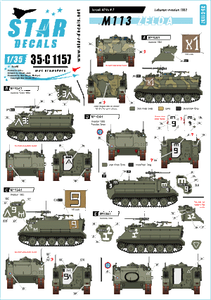 Star Decals 35-C1157 Israeli AFVs 7 1/35