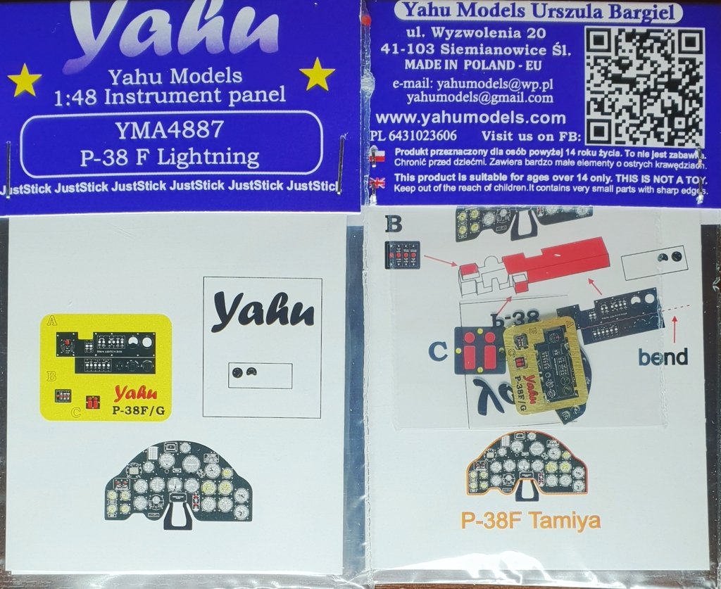 Yahu YMA4887 P-38F Lightning (Tamiya) 1/48