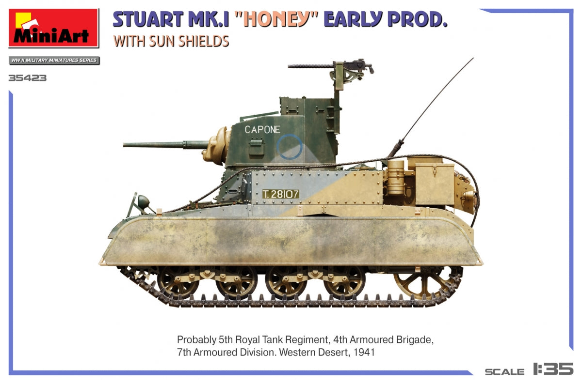 MiniArt 35423 Stuart Mk.I “Honey” Early Production w/Sun Shields 1/35 – image 4