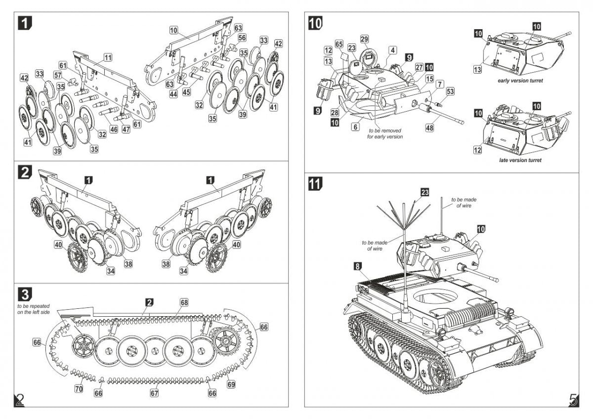 Armory Models 72203 Pz.Kpfw.II Ausf.L Luchs, German WWII Light Recon Tank 1/72 – obrázek 6