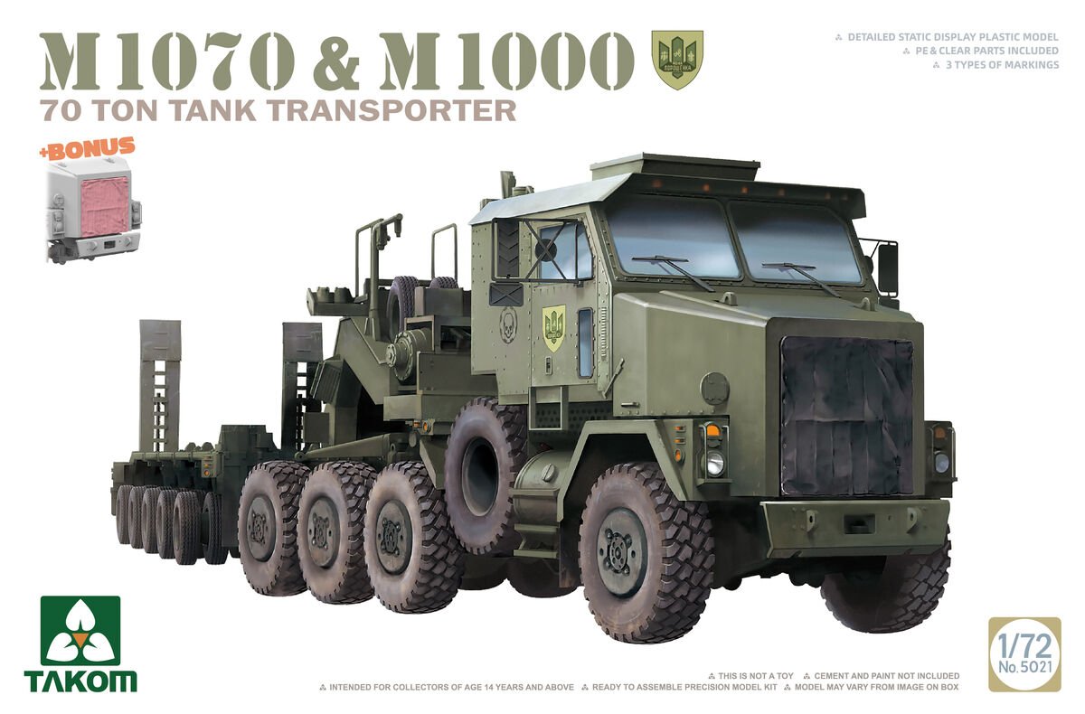 Takom 5021 M1070 &amp;amp; M1000 70 Ton Tank Transporter 1/72