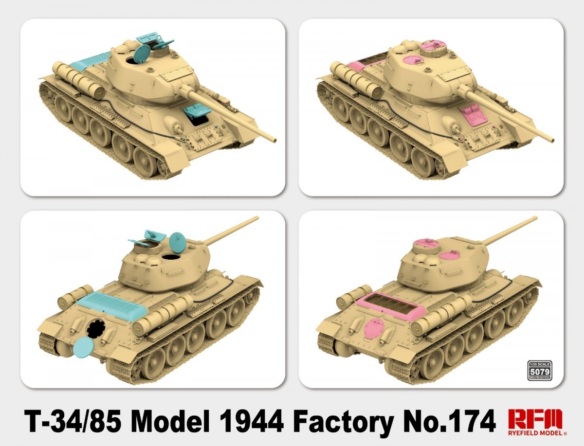 Rye Field Model 5079 T-34/85 Model 1944 Factory No.174 1/35 – image 2