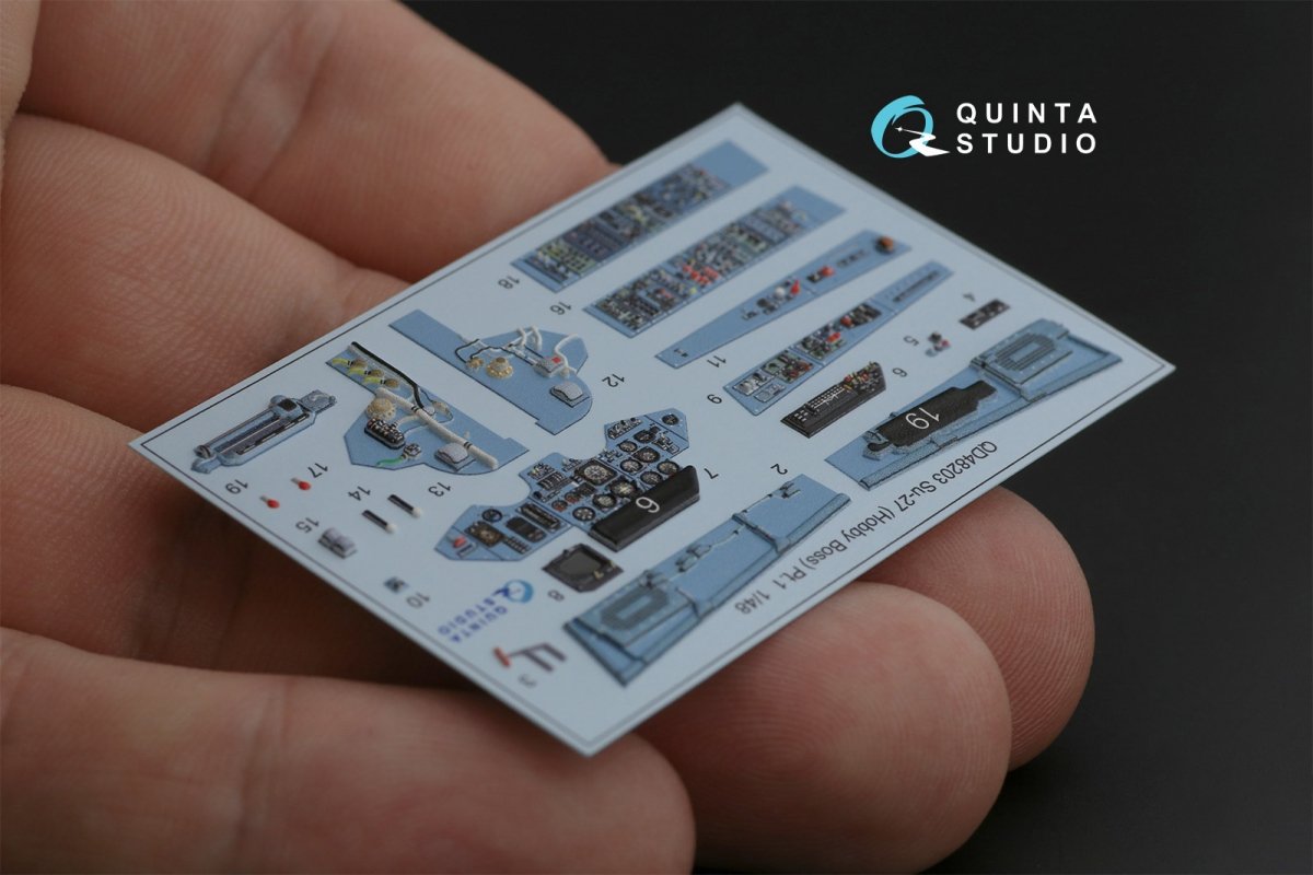 Quinta Studio QD48203 Su-27 3D-Printed &amp;amp; colored Interior on decal paper ( Hobby Boss ) 1/48 – Bild 9
