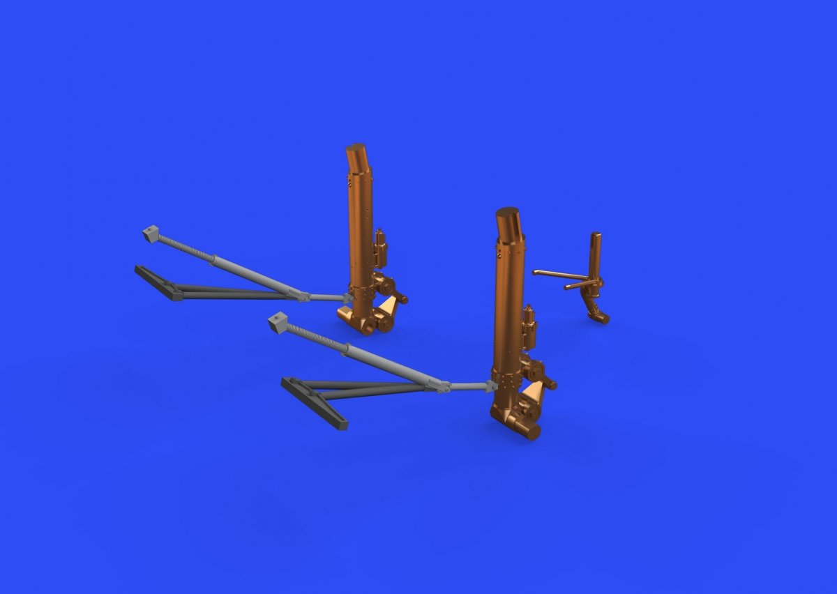 Eduard 648540 B-17G undercarriage legs BRONZE 1/48 HK MODELS – obrázek 2
