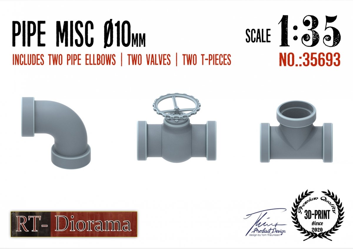 RT-Diorama 35693 Pipe Misc. 10mm 1/35 – image 2