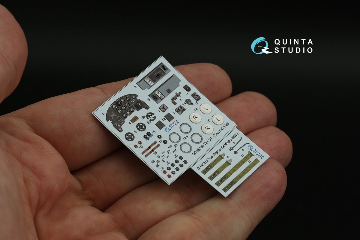Quinta Studio QD48398 Yak-9T 3D-Printed &amp;amp; colored Interior on decal paper (Zvezda) 1/48 – image 5
