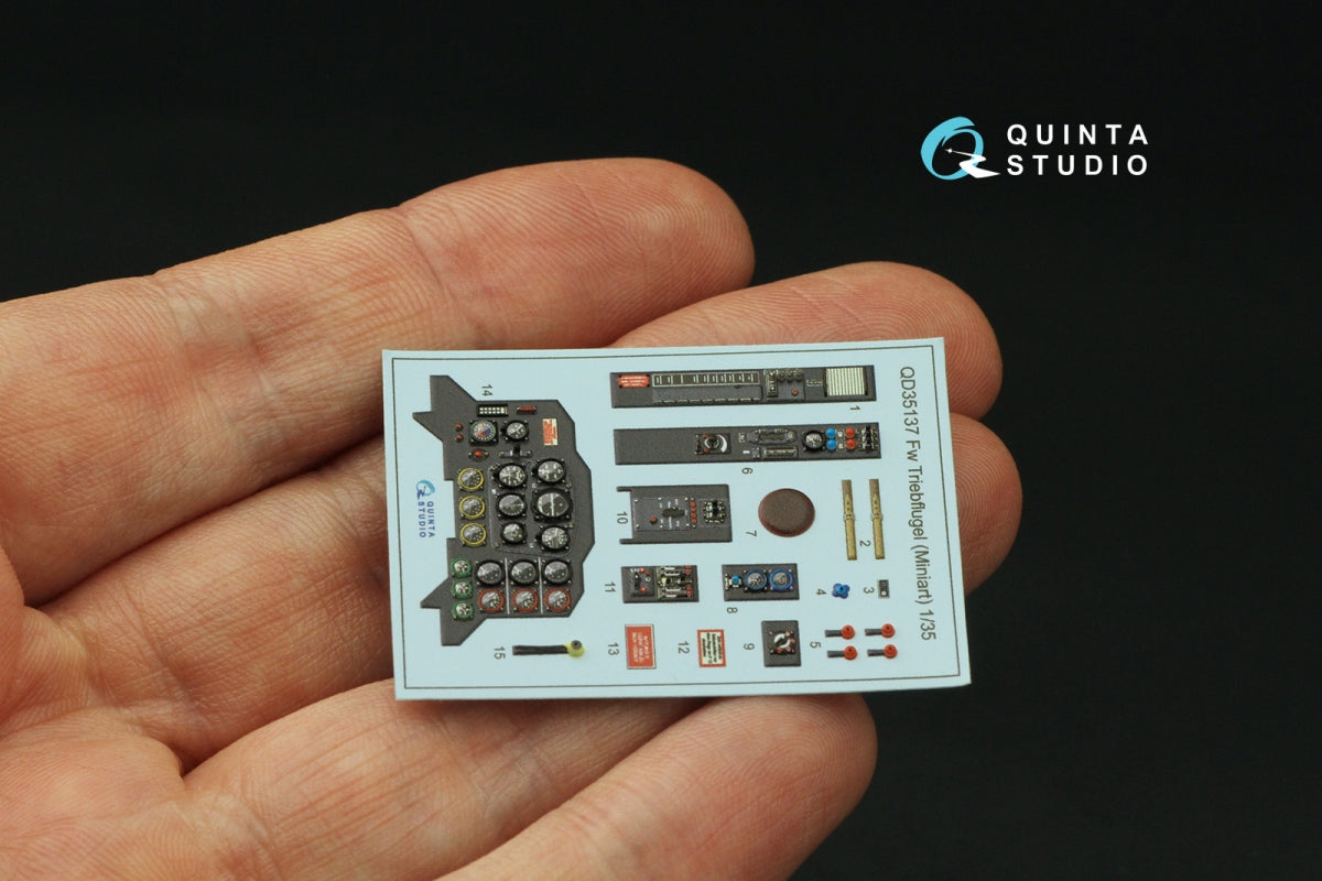 Quinta Studio QD35137 FW Triebflugel 3D-Printed colored Interior on decal paper (Miniart) 1/35 – immagine 4