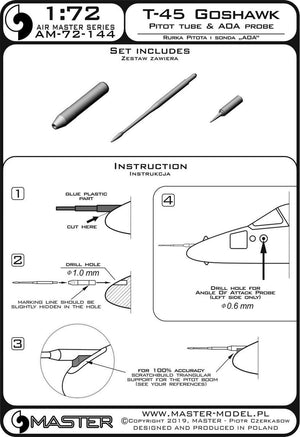 Master AM-72-144 T-45 Goshawk - Pitot Tube &amp;amp; Angle Of Attack probe 1/72 – image 4