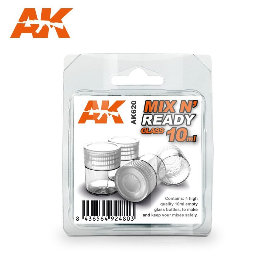 AK Interactive AK620 MIX N' READY GLASS 4x10ML