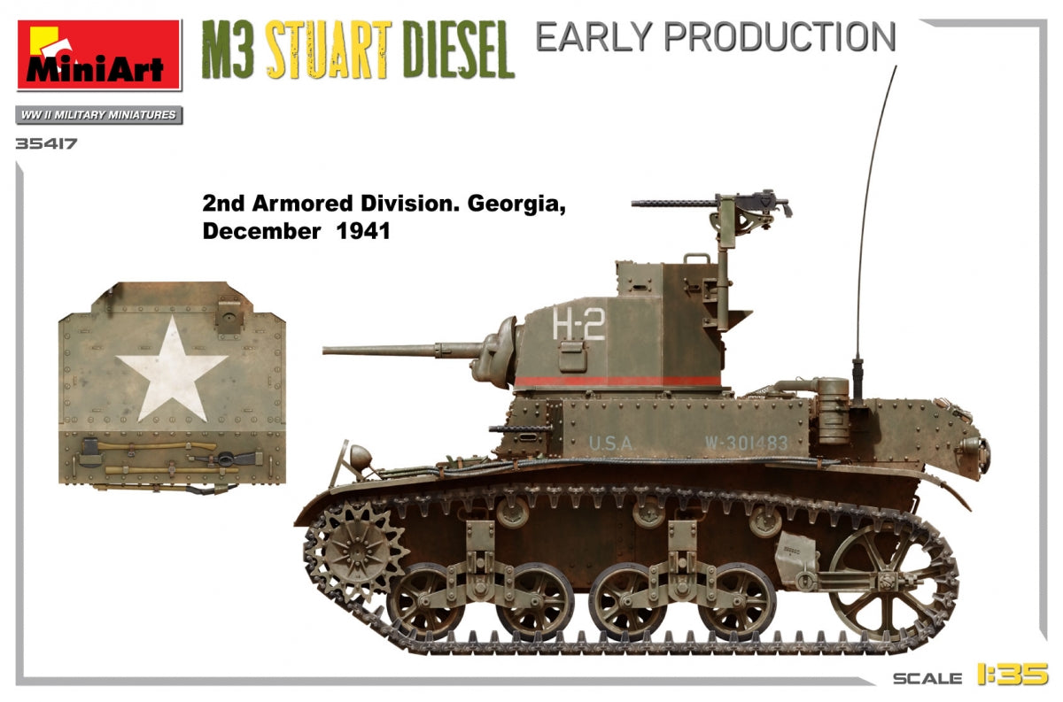MiniArt 35417 M3 Stuart Diesel Early Production 1/35 – image 3