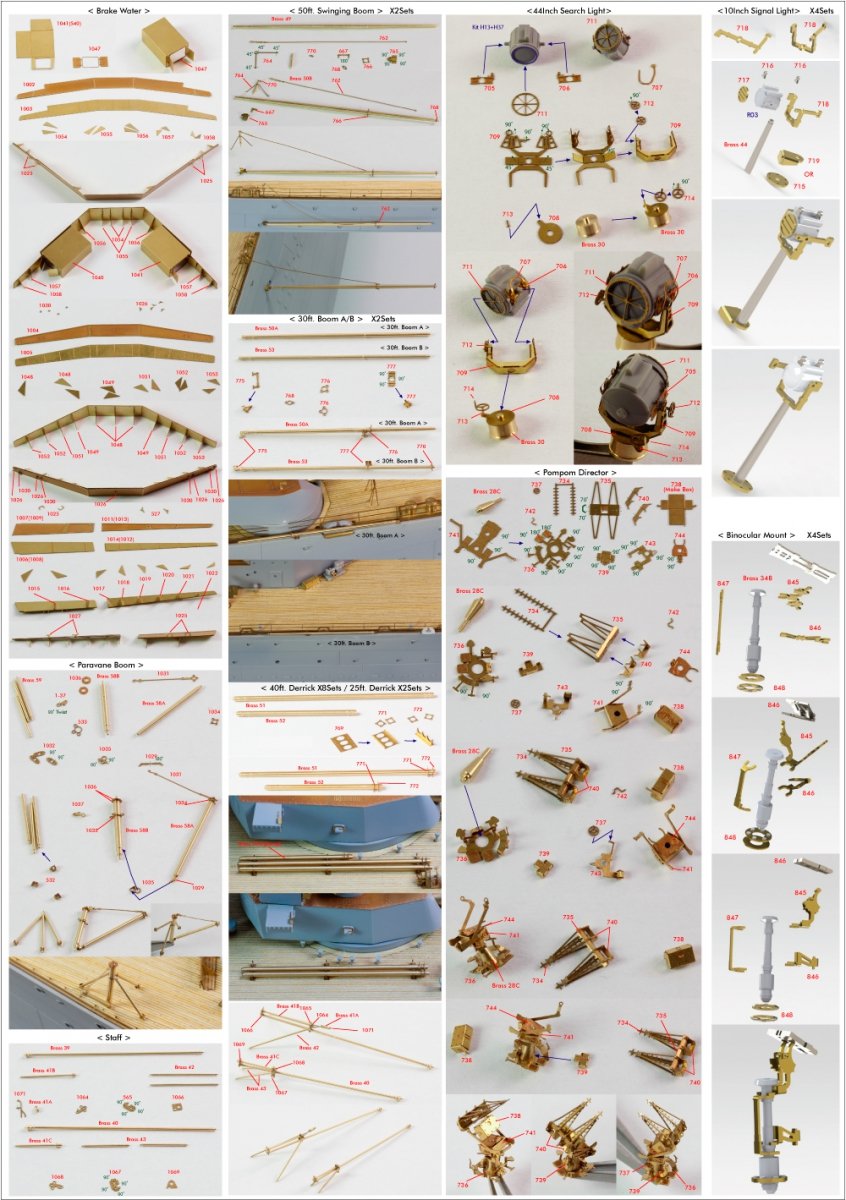 Pontos 23007F1 HMS RODNEY 1942 Detail Up Set 1/200 – image 9