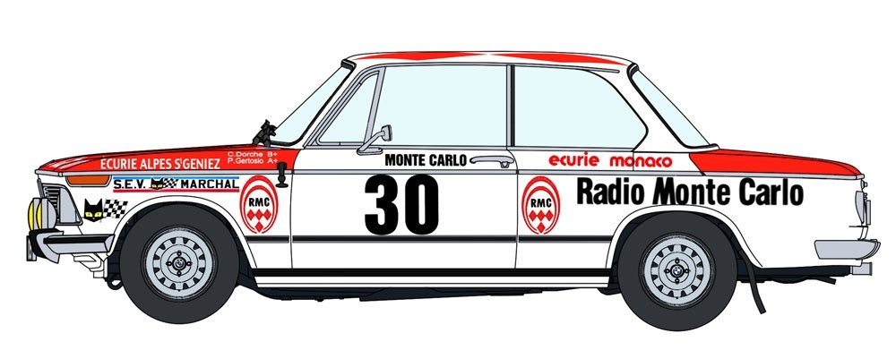 Hasegawa 20516 BMW 2002 tii “1975 Monte Carlo Rally” 1/24 – image 4