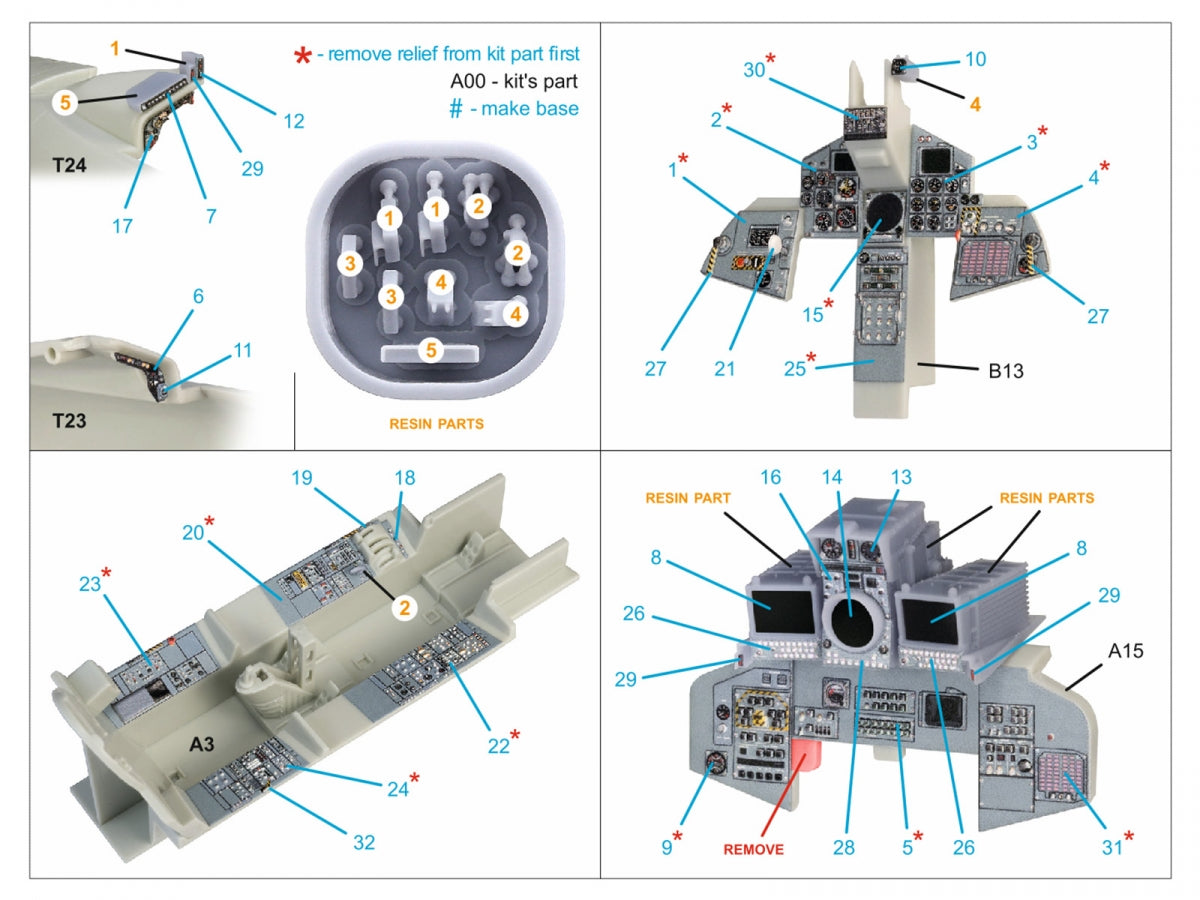 Quinta Studio QDS+48261 Tornado GR.1 3D-Printed colored Interior on decal paper (Revell) (small version) (with 3D-printed resin parts) 1/48 – obrázek 2