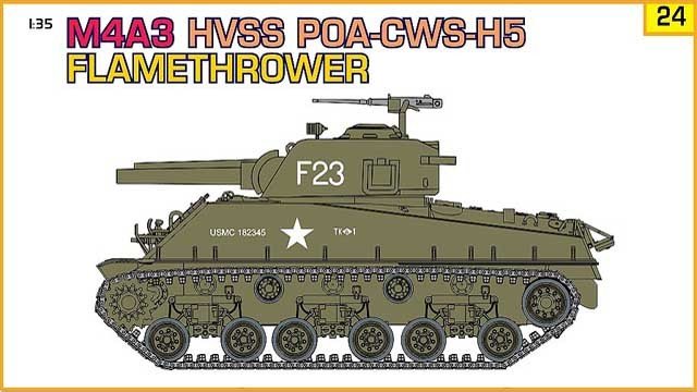 Cyber Hobby 9124 M4A3 HVSS POA-CWS-H5 1/35