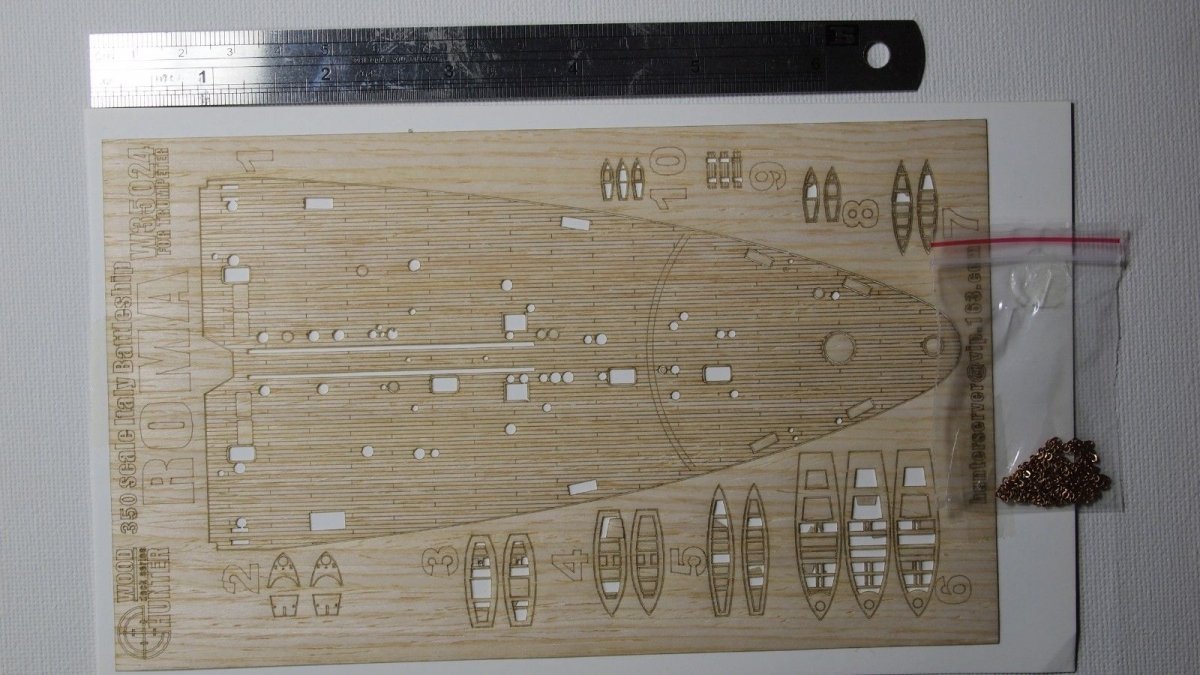 Wood Hunter W35024 Wood deck Italian Roma for Trumpeter 1/350 – image 2