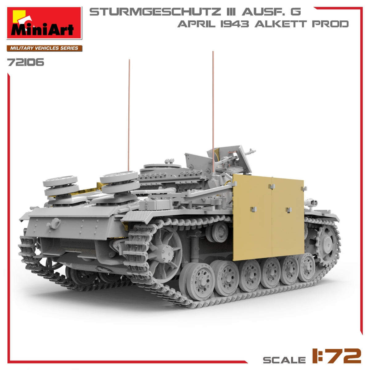 MiniArt 72106 STURMGESCHUTZ III AUSF. G, APRIL 1943 ALKETT PROD. 1/72 – image 3