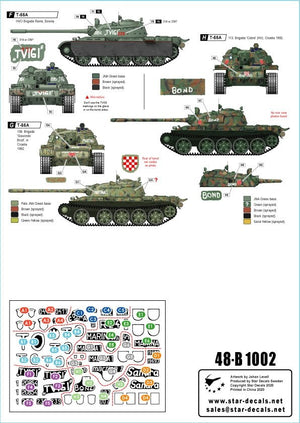 Star Decals 48-B1002 T-55A Tanks #2. Balkan War. War in the Balkans and Ex-Yugoslavia 1/48 – image 2
