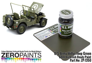 Zero Paints ZP-1350 US Army Willis Jeep Green Paint 60ml