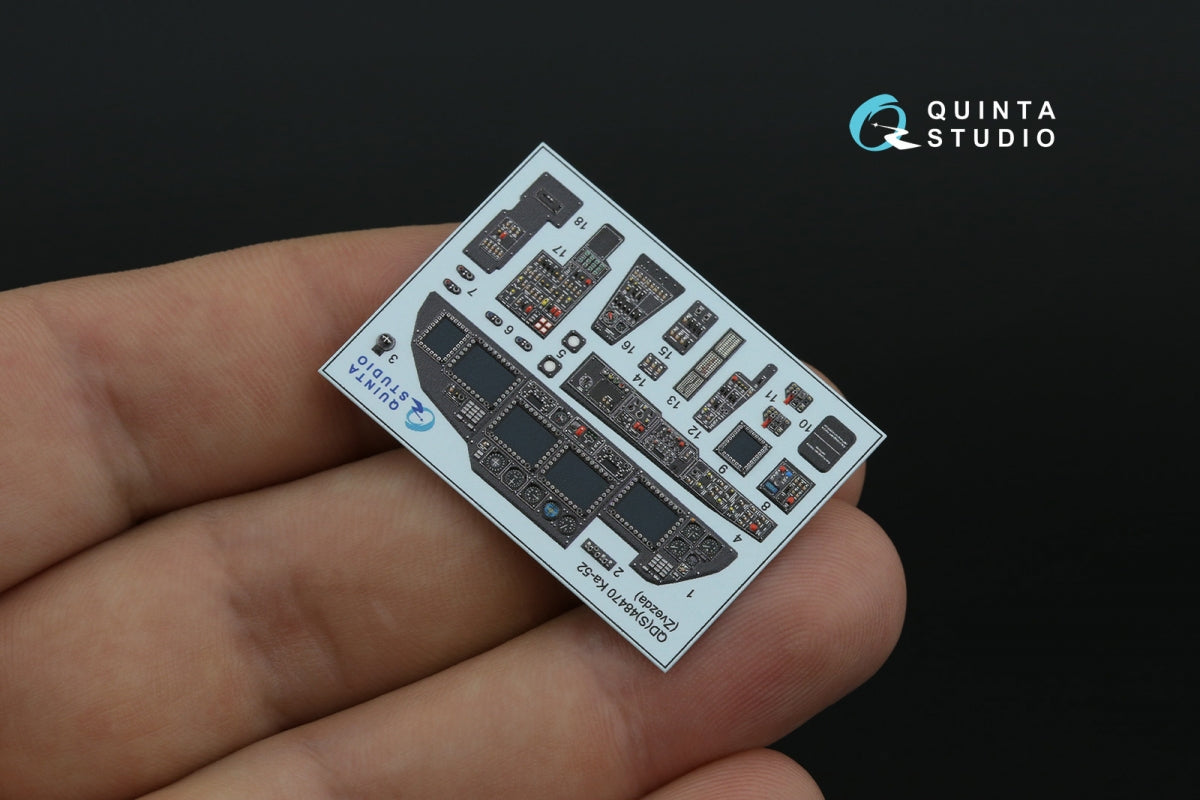 Quinta Studio QDS-48470 Ka-52 3D-Printed coloured Interior on decal paper (Zvezda) (Small version) 1/48 – zdjęcie 5