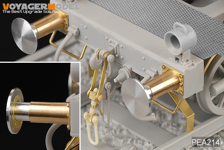 Voyager Model PEA214 WWII German Railway Cars Functional Buffers and Tow Hooks (For All) 1/35 – immagine 3