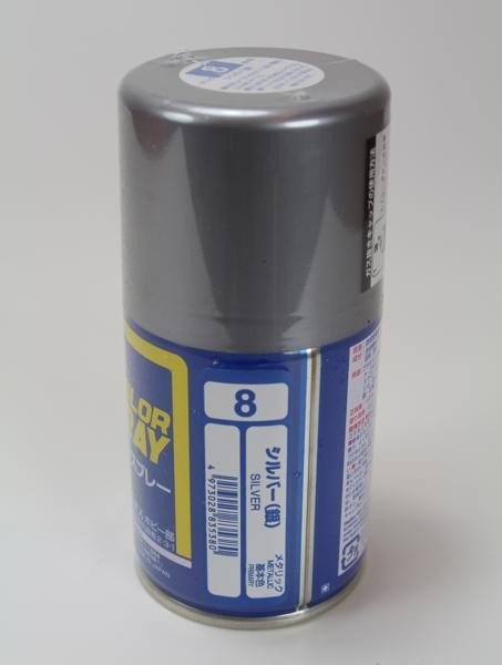 Mr.Hobby S-008 S008 Silver - (Metallic) Spray – image 2