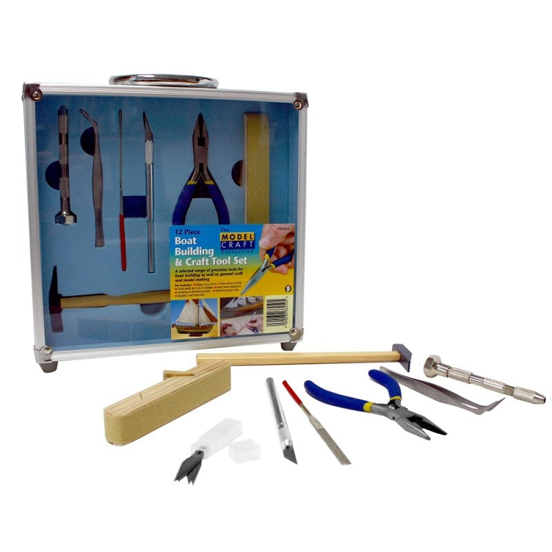 Modelcraft PTK1012 12 Pce Boat Building &amp; craft Tool Set