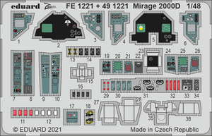 Eduard BIG49310 Mirage 2000D KINETIC MODEL 1/48 – obrázek 4