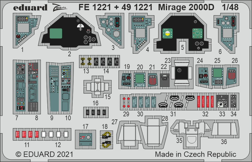 Eduard BIG49310 Mirage 2000D KINETIC MODEL 1/48 – obrázek 4