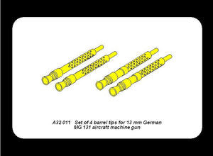 Aber A32011 Set of 4 barrel tips for German 13 mm MG 131 aircraft machine gun 1/32 – image 4