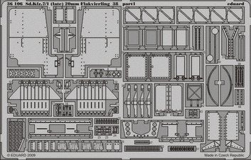 Eduard 36106 Sd. Kfz.7/1 (late) Flak 38 20mm 1/35 Trumpeter – image 2